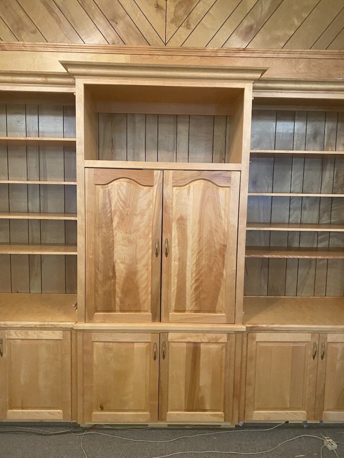18 FT Solid Maple Amish Made Bookcase or Backbar Etsy