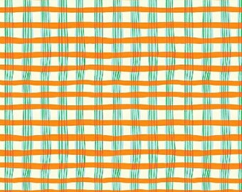 Lucky Rabbit, Teal/ Orange gingham by Heather Ross