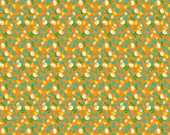 Lucky Rabbit, Orange/teal Calico by Heather Ross