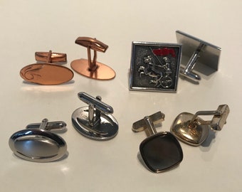 Vintage / Antique Cufflink Collection, Cufflink SET of Classic Elegant Fine Jewlery Accessory gift for Man Groomsmen Dad Fathers Collectible