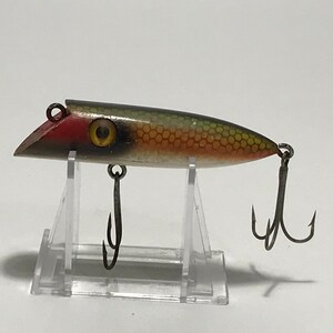 Vtg Crankbait Paw Paw Fishing Lures Wood Pike Minnow Bass Fishing Gear  Fishermans Bait and Tackle Box Collection Surface Topwater Fish Decoy 