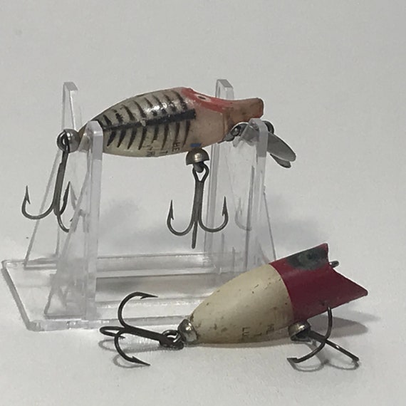 Heddon Tiny Runt Lucky 13 Señuelo de pesca antiguo / vintage, aparejos,  aparejos, cebo de plástico de plástico para peces crankbait minnow, anzuelo  Angler Classic -  España
