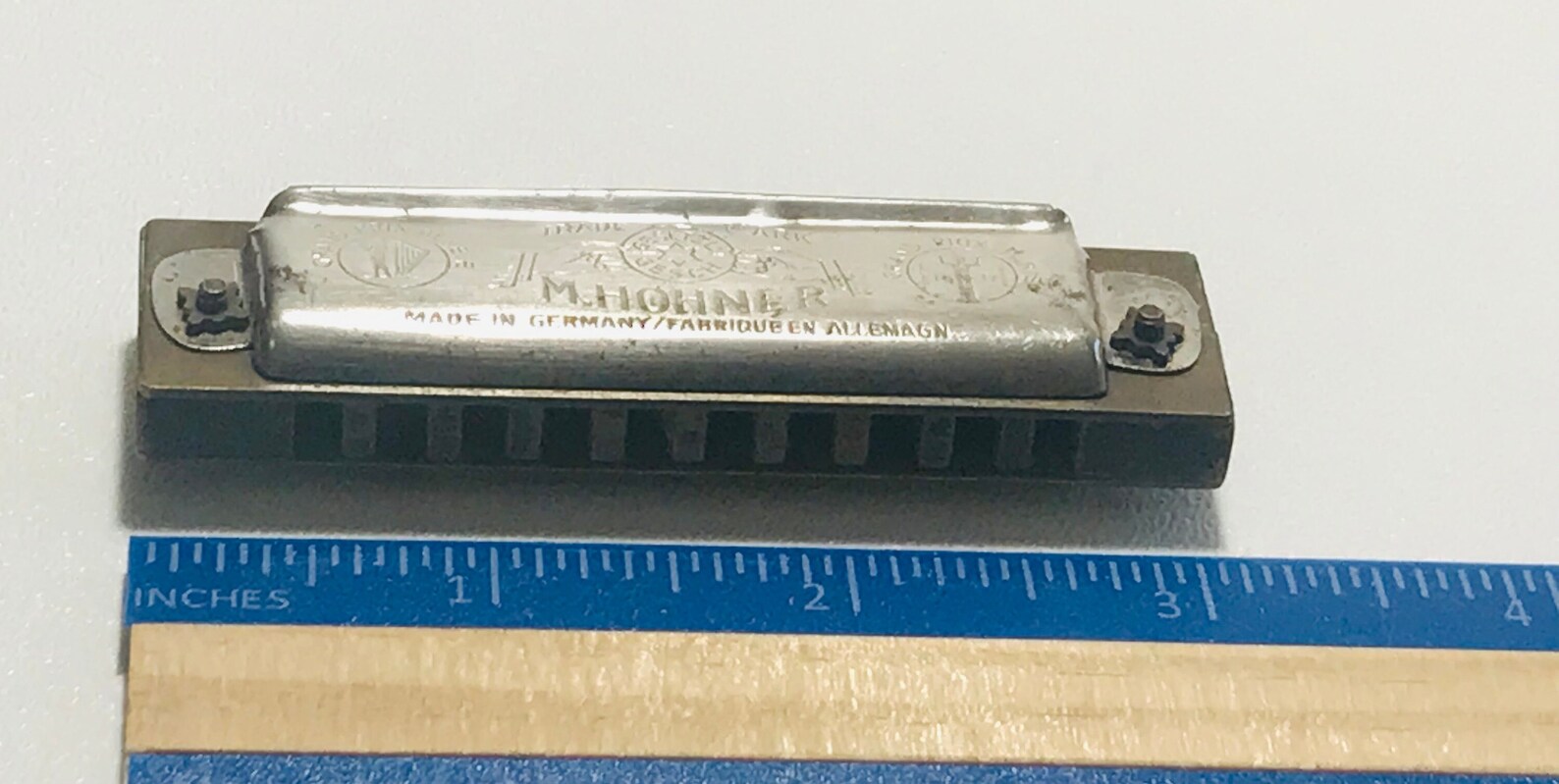 Vintage M Hohner Vest Pocket Harp Harmonica Germany Early Rare Etsy