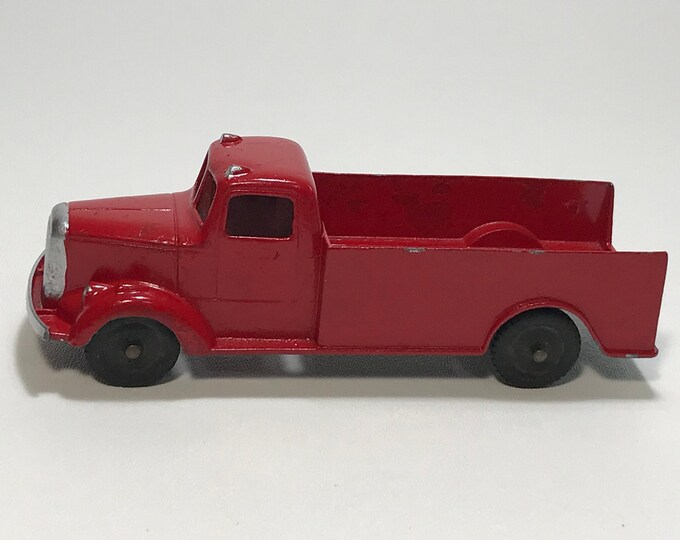 Vintage Tootsietoy Diecast 6 Jumbo Red Pickup Truck Sidestep Cast Metal