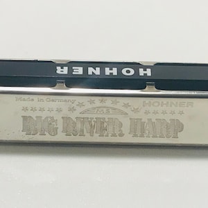 Hohner 590BX-C MS Big River Harp Harmonica Key of C Vintage HOHNER Germany Antique Pocket Harp Mouth Organ Wind Woodwind Musical Instrument