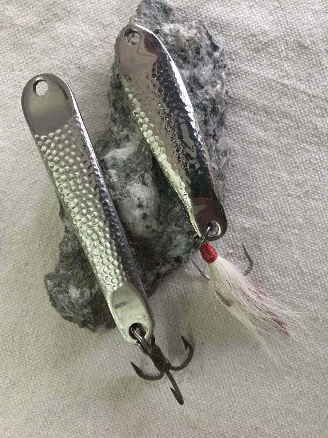 Hopkins Hammered Shorty Dressed Jigging Spoon Etsy