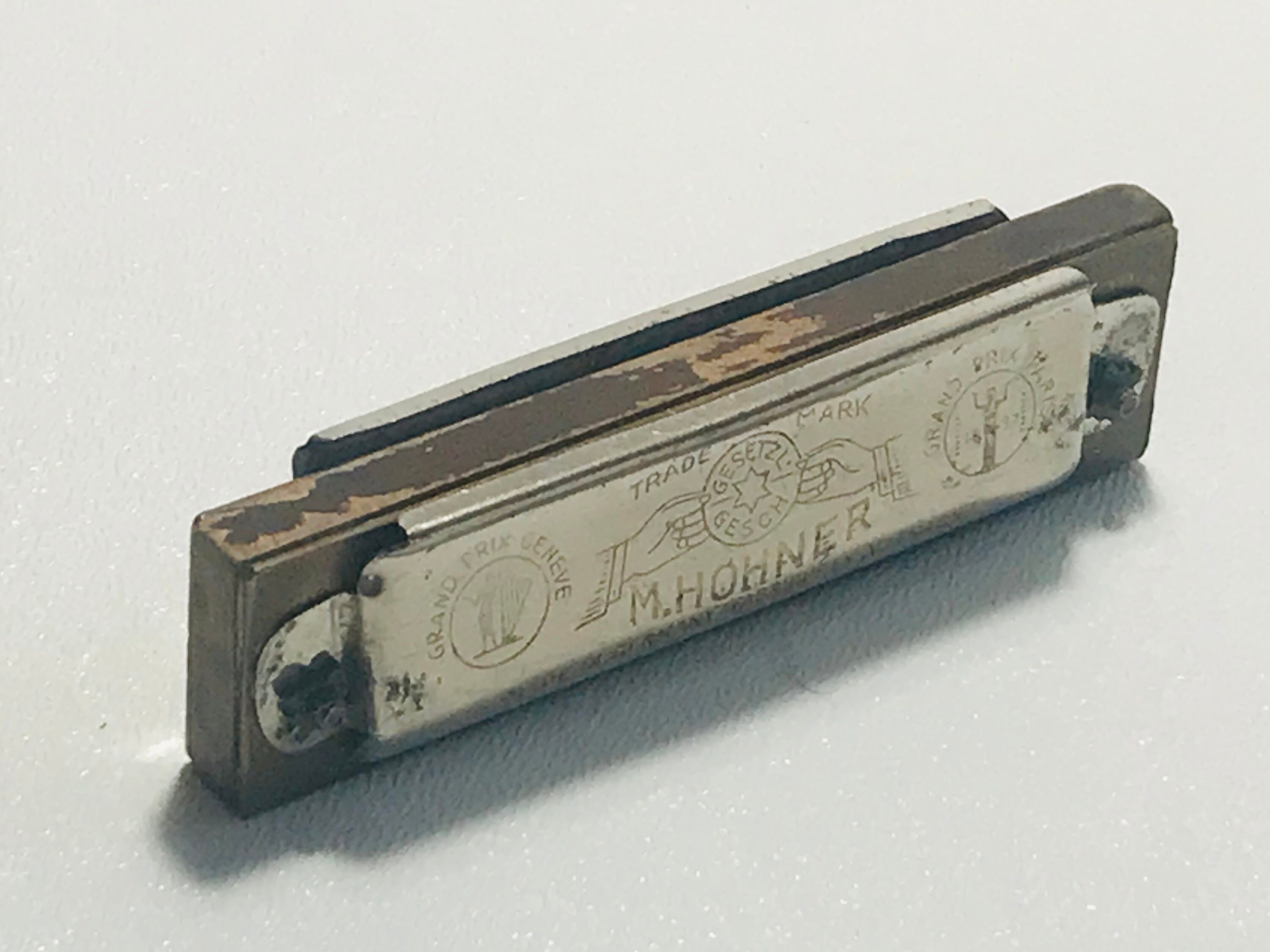 Vintage M Hohner Vest Pocket Harp Harmonica Germany Early Rare Etsy