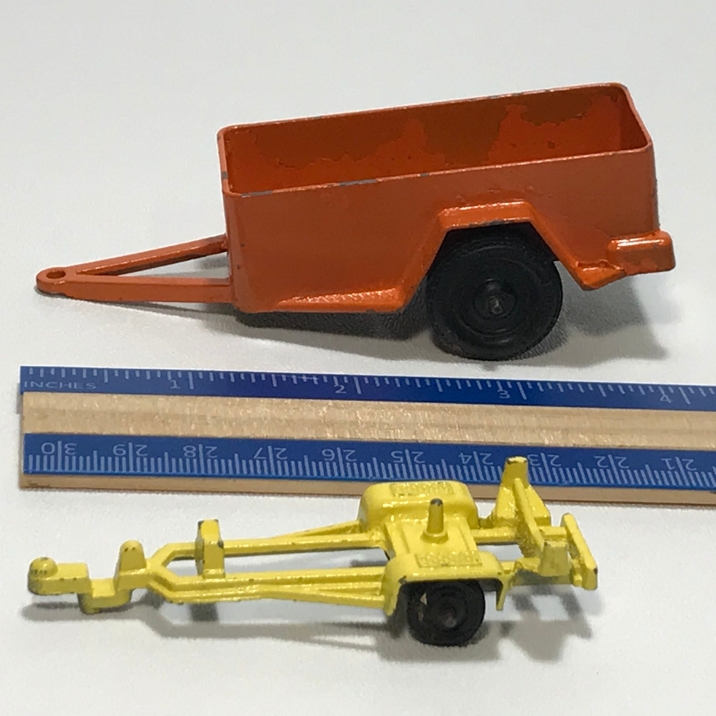 Vintage Tootsietoy Diecast Uhaul Trailer Orange Diecast Etsy