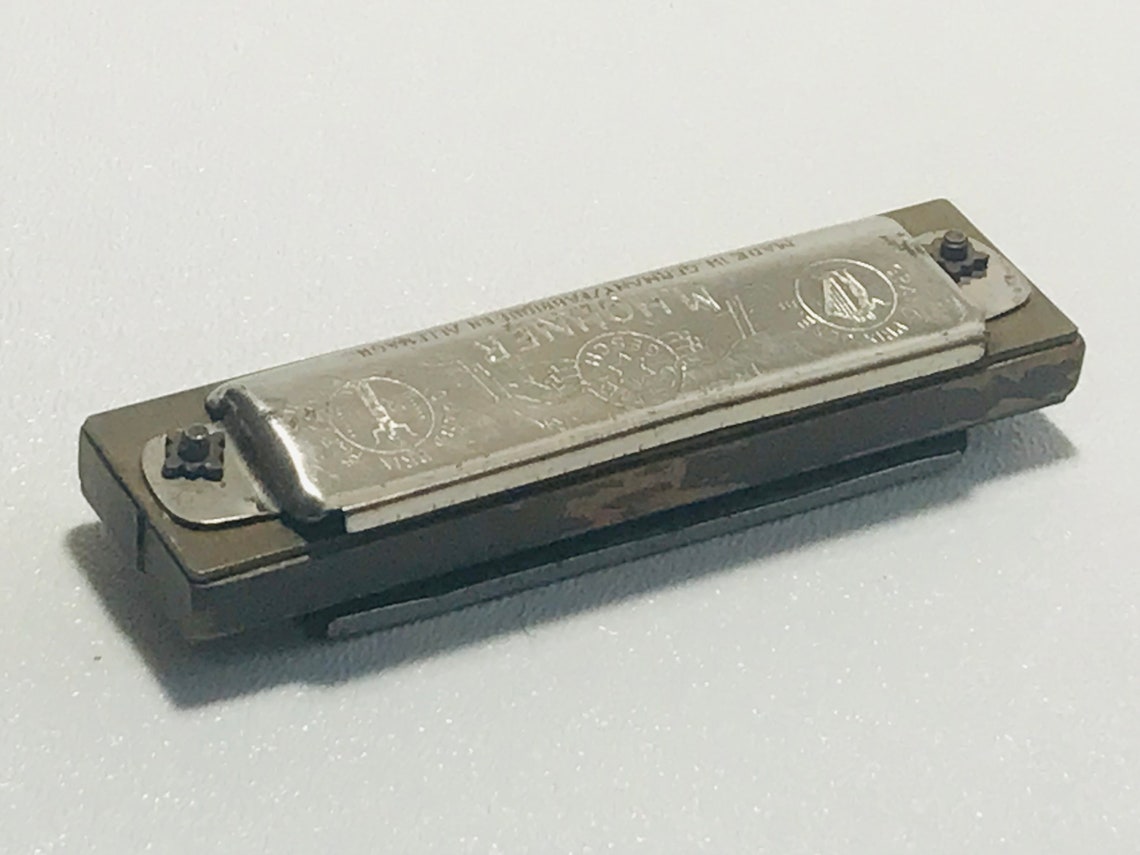 Vintage M Hohner Vest Pocket Harp Harmonica Germany Early Rare Etsy