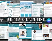 GLP1 Printable Patient Education: Weight Loss Flyer, Editable Canva Template (Digital Download)