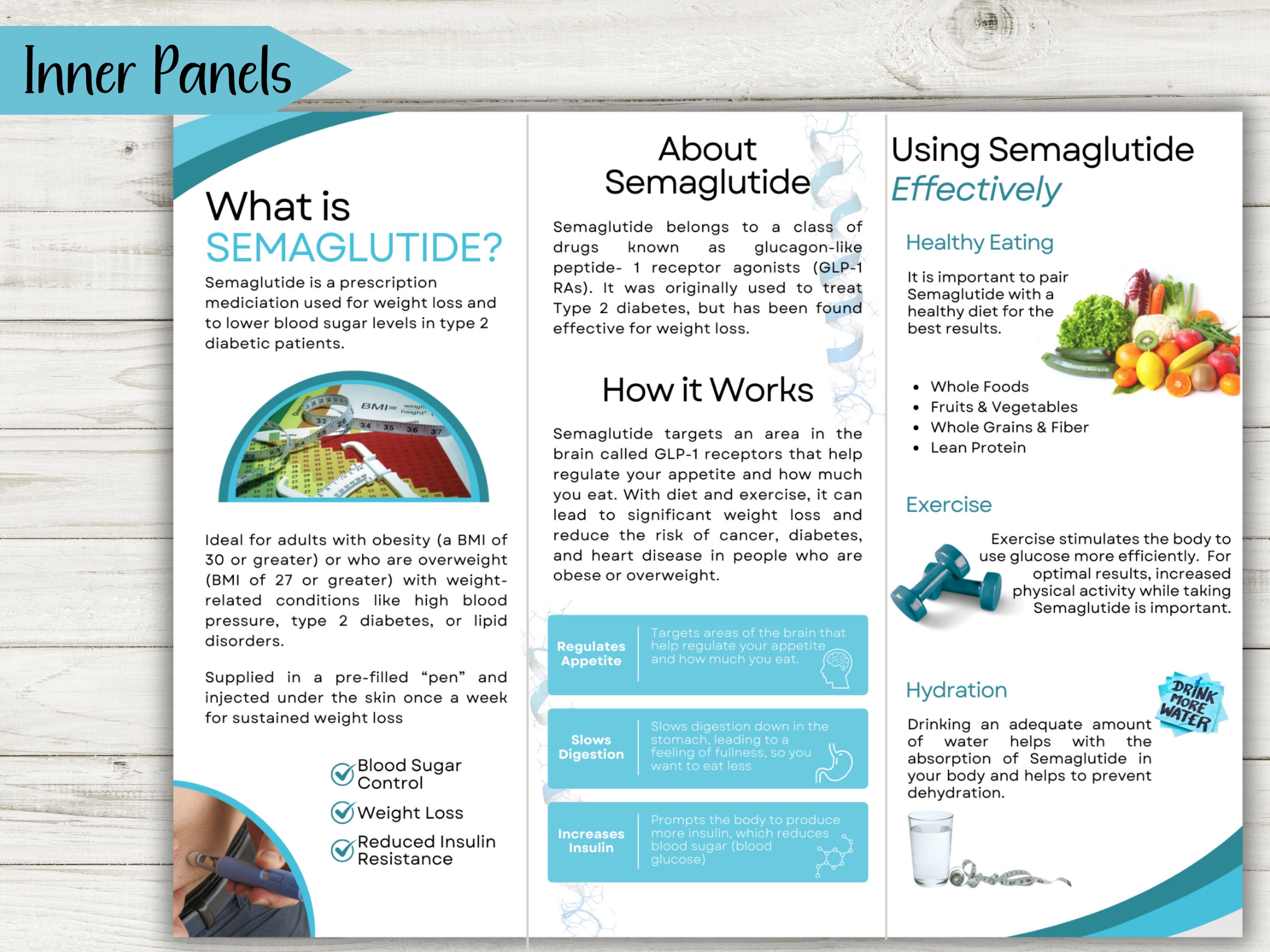 will ambetter cover semaglutide Semaglutide Weight Loss Brochure| GLP1 Trifold Template: Canva Editable &  Printable Patient Education Materials