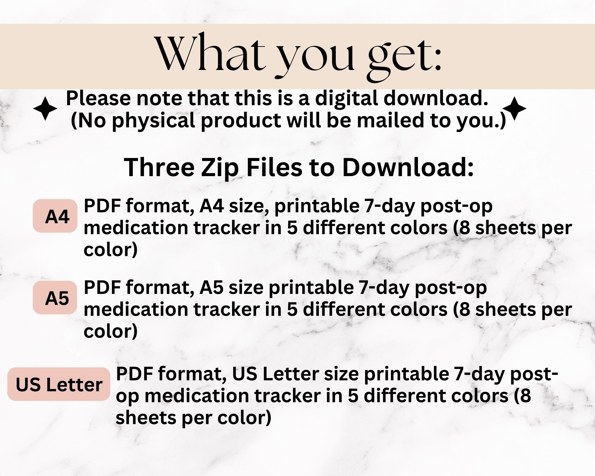Printable Medication Tracker| Post Op Medication Record| Surgical ...