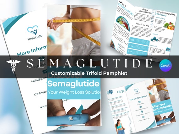 advertise semaglutide treatments effectively Semaglutide Weight Loss Brochure| GLP1 Trifold Template: Canva Editable &  Printable Patient Education Materials
