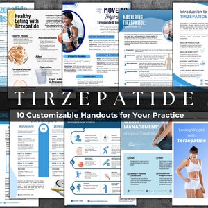 Tirzepatide Patient Education Handouts: Weight Loss Injection Guide (Canva Templates)