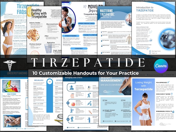 Tirzepatide Patient Education Handouts: Weight Loss Injection Guide (canva  Templates)
