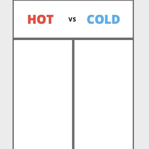 Hot versus Cold Sorting Printable Busy Book Page for Toddlers, Preschool, and homeschool.Printable File Folder Game for preschool. image 2