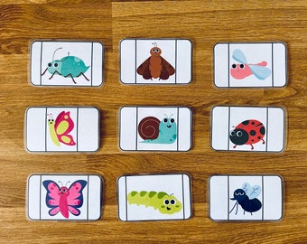 Insect measurement cards, Bug themed measuring cards, Measurement learning activity, Preschool learning activity, Kinder learning activity