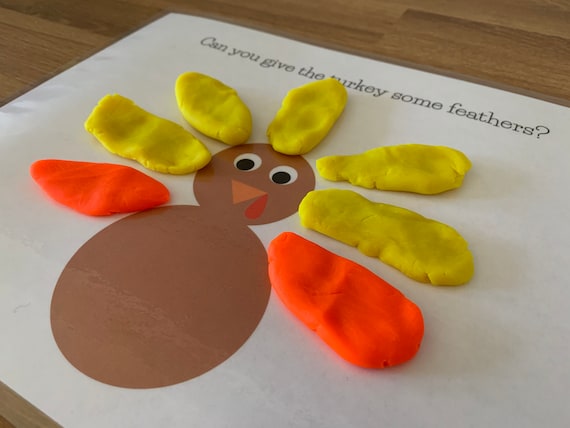Printable Turkey Playdough Mat For Kids