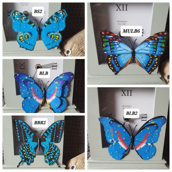 Aimants papillon de différentes couleurs|Conçus à la main|Cadeau| Magnétique| Joli papillon|Aimants pour réfrigérateur| Signe d'espoir| Survie| Livraison gratuite au Royaume-Uni