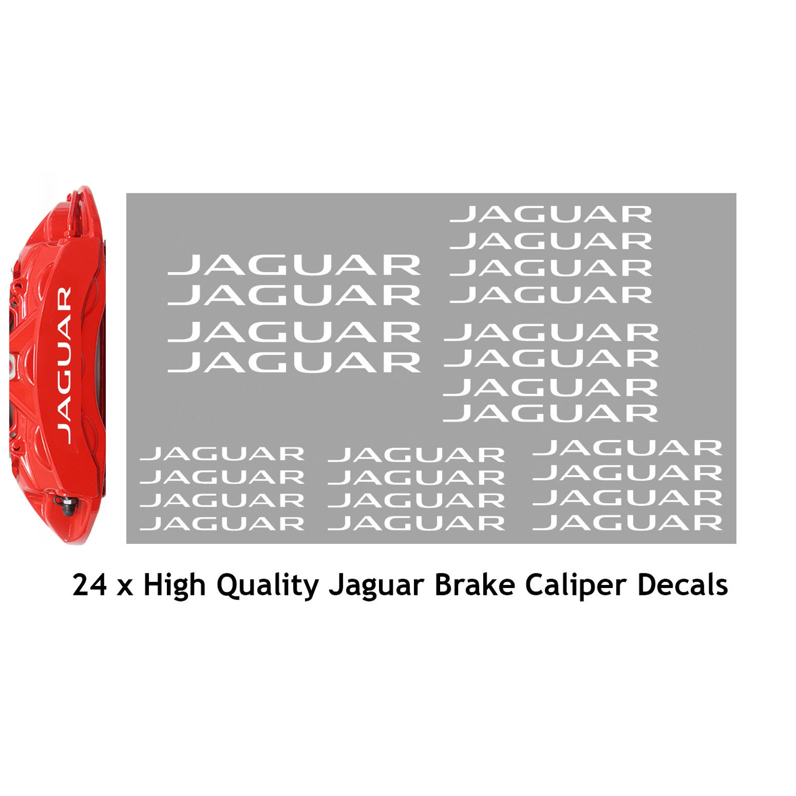 24 X Jaguar Brake Caliper Decal Permanent Vinyl Stickers. Etsy