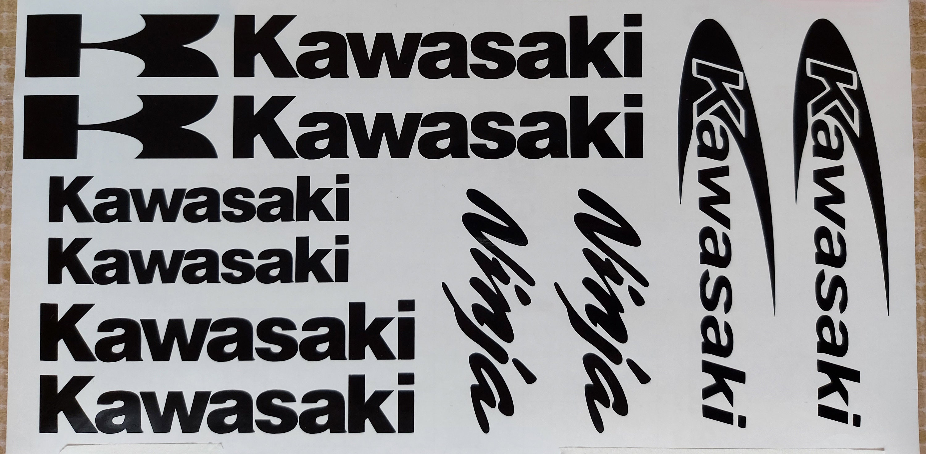10 x Kawasaki Stickers Decals Bundle. Kawasaki Ninja. Etsy