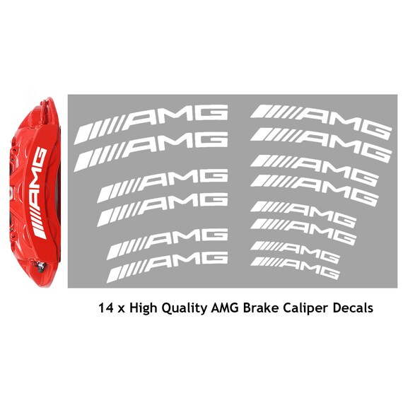 14 X AMG Brake Caliper Decal Permanent 