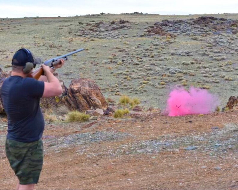 Gender Reveal Target Clay Pigeon Skeet Shooting Target in Etsy