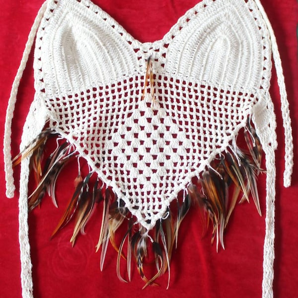 Feather Bra Etsy