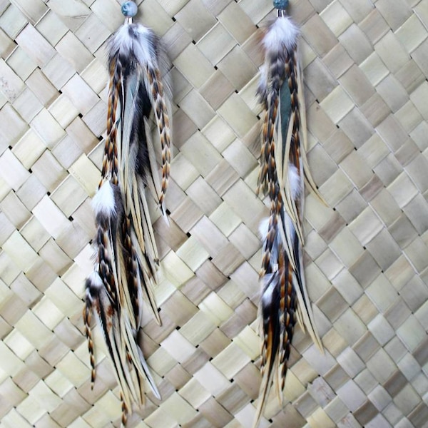 Feather Earrings, Feather Drop Earrings, Real Feather Earrings, Drop feather earrings,Long Feather Earrings