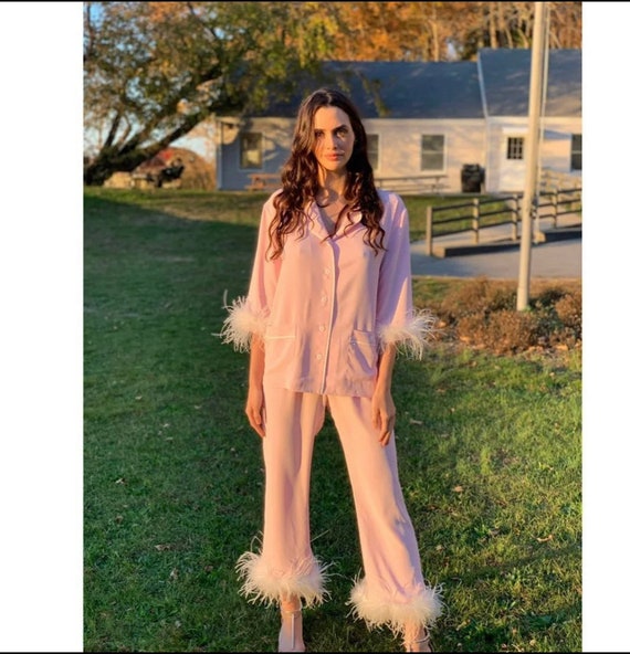 Ostrich feather pyjamas sale