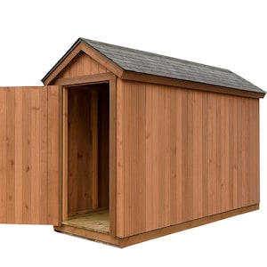 DIY Bike Shed Plans – Small Lean To Bicycle Storage, Outdoor Wooden Shed with Side Door, Step by Step PDF Woodworking Project