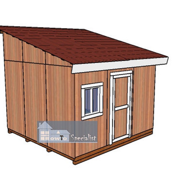 12x12 Lean to Shed Plans - PDF Download - Digital Plan