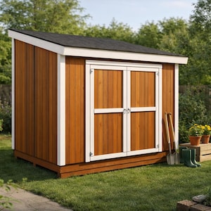 8x10 Storage Shed Plans - Lean to Roof - Digital Download