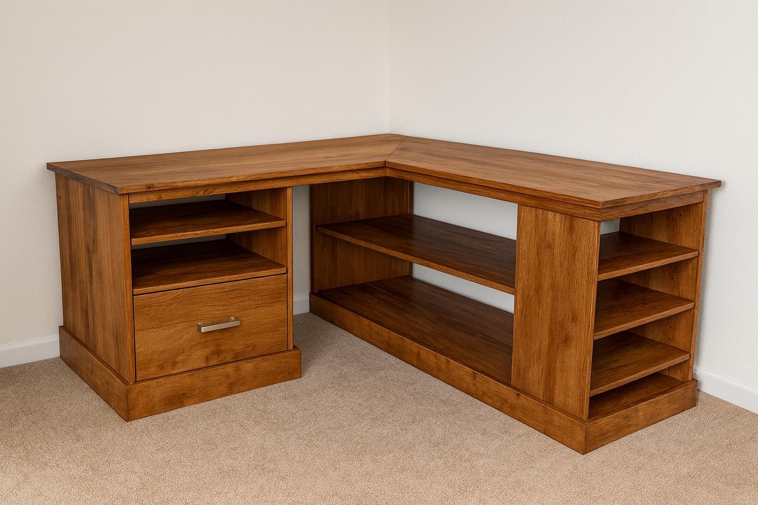 DIYコーナーデスクプラン – 引き出し付きL字型デスク（PDFダウンロード