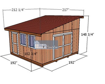 16x16 Lean to Shed Plans - PDF Download