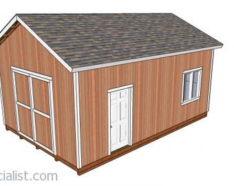 16x24 Gable Shed Plans