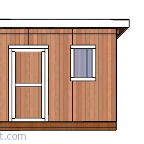 10x12 Garden Shed With Flat Roof DIY Woodworking Plans Etsy
