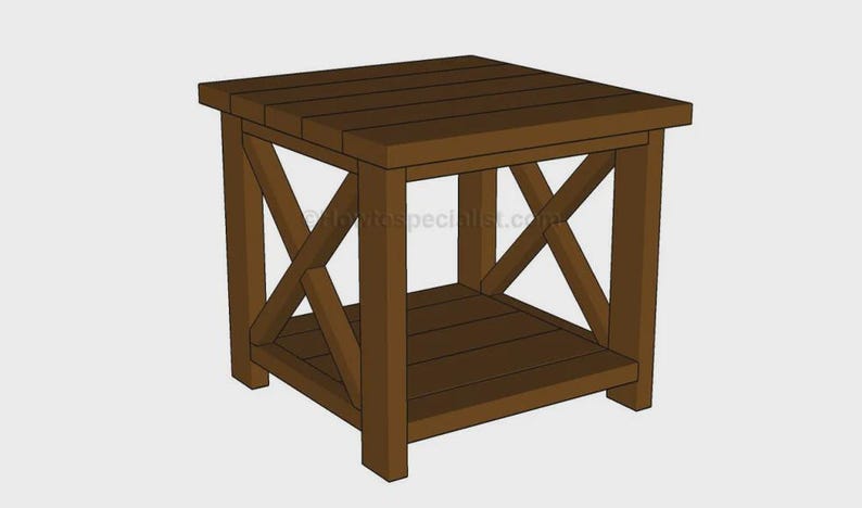 DIY End Table Plans – Wooden Side Table, Nightstand, Living Room ...