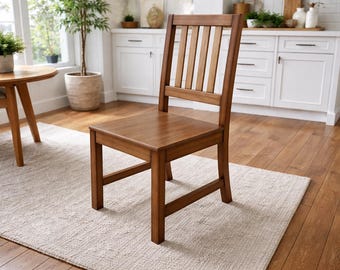 Wooden Kitchen Chair Plans - DIY Wooden Chair with Backrest - PDF Download