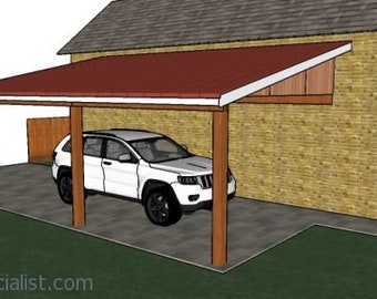 12x20 Attached Carport Plans