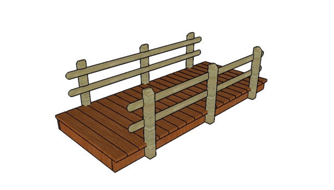 10 Ft Flat Garden Bridge Plans PDF Download Etsy