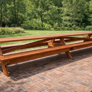Large 16 ft Picnic Table - DIY Woodworking Plans - PDF Download
