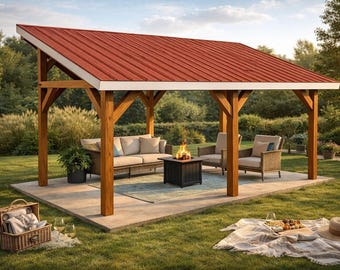 10x20 Lean to Pavilion Plans – DIY Backyard Structure Tutorial (PDF Download)