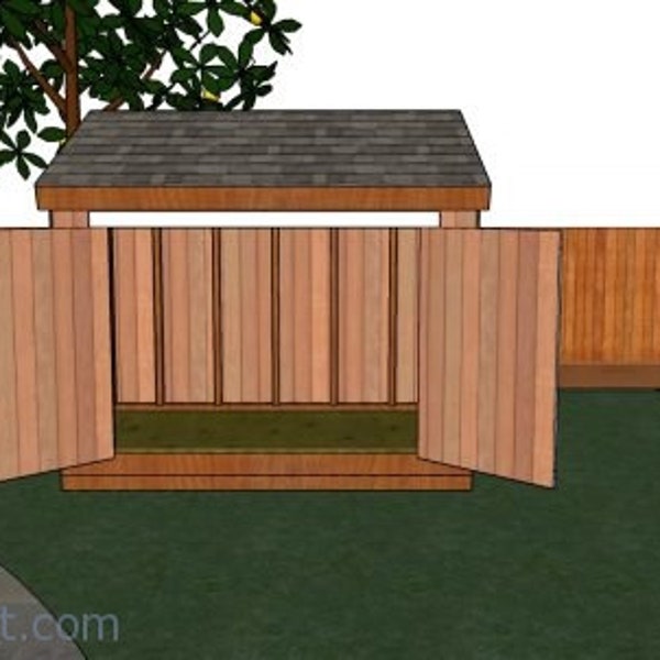 4x8 Short Shed Plans - Lean to Roof