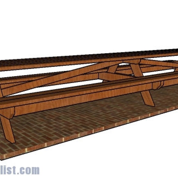 Large 16 ft Picnic Table - DIY Woodworking Plans