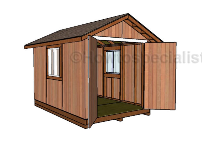8x12 Gable Shed Plans Garden Shed Plans Etsy