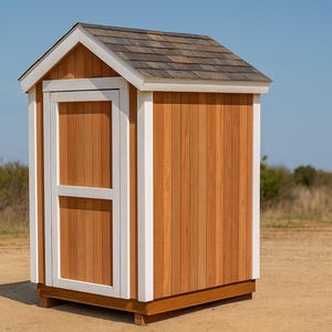 DIY 5x5 Gable Shed Plans – Small Wooden Storage Shed, Backyard Garden Tool Shed, Outdoor Building, Step by Step PDF Woodworking Project