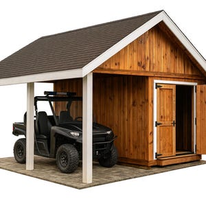 16x16 Shed With Porch Plans / Digital Download Garden Shed Plans