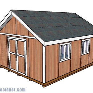 16x20 Gable Shed Plans