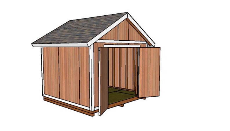 10x10 Gable Shed Garden Shed Plans Etsy